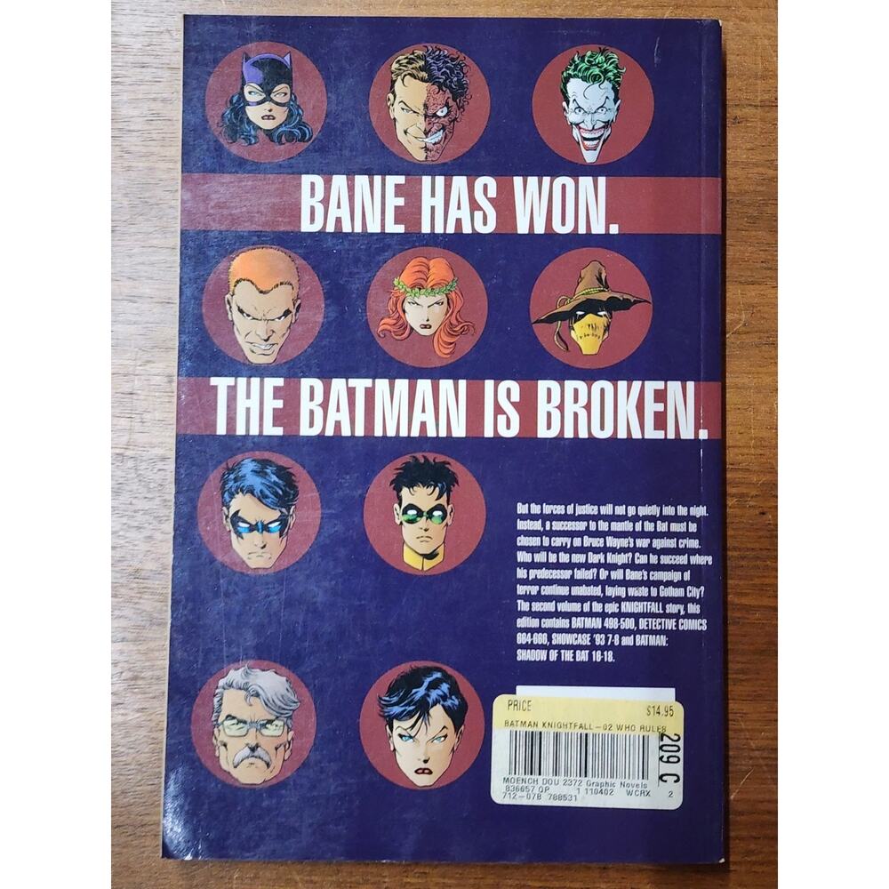 Batman: Knightfall TPB: Part 2 - Who Rules the Night (DC Comics, Very Good) - Picture 2 of 2
